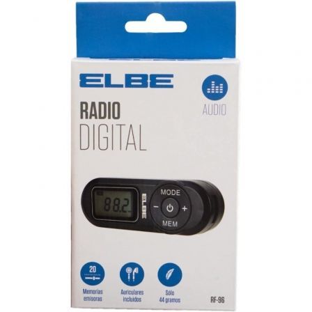 Elbe RF-96 Radio Digital FM Portátil Negra
